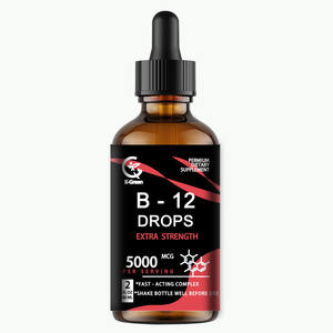 B-12 liquido vegano scende a 5000 Mcg di forza Extra Itamin B12 metilcobalamina liquida aumenta l'energia e l'umore integratore a base di erbe - Product Image 1
