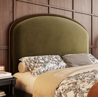 Lit double moderne de luxe incurvé pour chambre principale