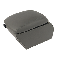CARFU AC-481 Sandaran Tangan Mobil Universal Warna Hitam Bahan ABS Kulit Kayu dengan Dua Ventilasi Udara dan Soket USB Aksesoris Interior Mobil
