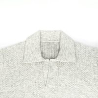 AiNear Vente en gros Logo personnalisé Design Oem & Odm Pull-over en maille à manches longues Col polo surdimensionné en laine d'alpaga pour hommes