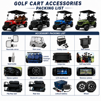 Voiturette de golf électrique 2 places tout-terrain, buggy à batterie lithium, voiturette de golf personnalisée pour parcours de golf et complexe hôtelier