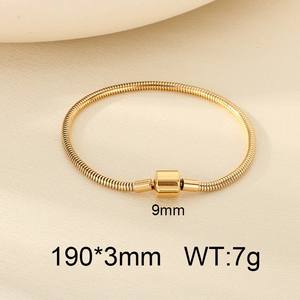 Pulsera Delgada de Acero Inoxidable con Cadena de Espina de Serpiente, Estilo Simple y Moderno, Popular en Europa y América, Regalo Unisex de Lujo Ligero - Product Image 6