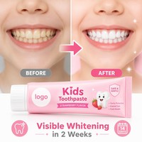 Dentifrice pour enfants sans fluorure, sans SLS, avec probiotiques, renforcement des dents, blanchiment, fabrication OEM certifiée ISO