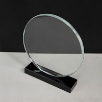 Trophée en cristal transparent rond K9, poli, gravure personnalisée pour la reconnaissance d'entreprise MH-J0914