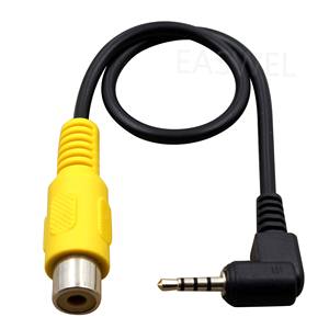 General Black AV-in Converter Video <span class=keywords><strong>Cable</strong></span> Câble adaptateur mâle stéréo 2.5mm vers RCA - Product Image 3