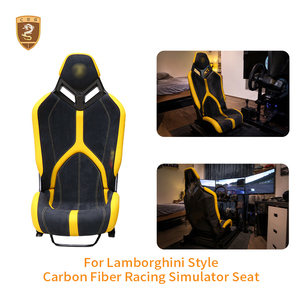 Siège baquet de course en fibre de carbone de luxe, haute résistance, léger, pour simulateur de course en cockpit - Product Image 1