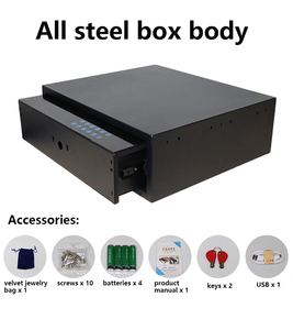 올스틸 모던 스마트 잠금 서랍 금고 디지털 비밀번호 지문 고품질 내구성 가정 호텔 현금 보석 - Product Image 6