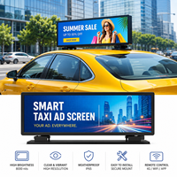 LEDTAO Layar LED Taxi Top HD 4G WiFi Dua Sisi Tahan Air IP65 P2.5 960x320mm Kecerahan 5000cd Refresh Rate 3840Hz