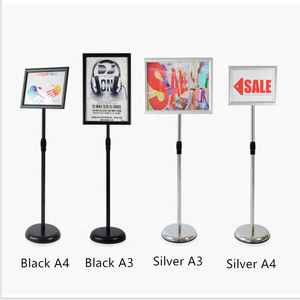 Exhibidor de <span class=keywords><strong>Menú</strong></span> Ajustable con Base Redonda A0 A1 A2 A3 A4 A5 A6, Soporte de Pie para Letreros - Product Image 4