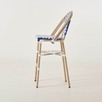 Chaise haute de bar couleur bambou, chaise de bistrot, utilisée dans les restaurants, imperméable