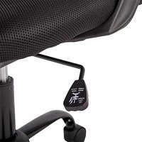 Chaise de bureau ergonomique pivotante à dossier mi-haut en maille noire réglable en hauteur, idéale pour ordinateur – Prix abordable