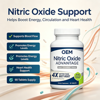 Comprimés d'oxyde nitrique OEM Advantage, 90 unités, mélange de racine de betterave, complément alimentaire