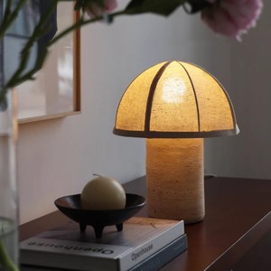 <b>Table</b> <b>Lamp</b> Travertine <b>Base</b> E27 LED Light Source Switch Control Eye Caring For Bedroom Guesthouse Decorative Lighting - Product Image 1