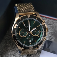 Montre à quartz multifonctionnelle Turck pour homme, 43 mm, chronographe, résistante à l'eau jusqu'à 50 m, design simple, aiguilles classiques, acier inoxydable