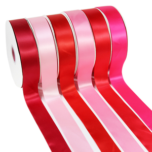 Grosir 4cm/2 inci gulungan pita Satin satu sisi untuk pengemasan hadiah, pembungkus Natal, pesta ulang tahun, dekorasi liburan - Product Image 2