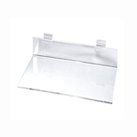 Présentoir Slatwall Perspex étagères en acrylique transparent pour panneau de rangement en plastique Slatwall fixé au mur