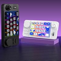 Tri-mode Mini Macropad 19 tombol mekanis, Keyboard nirkabel 2.4G BT keypad makro yang dapat diprogram lampu LED untuk Desktop