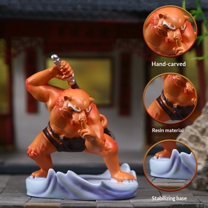 กล่องปริศนาแห่งโชคชะตาสีดำของเล่นการ์ตูนจาก Wukong ที่ได้รับแรงบันดาลใจจากการ์ตูนสิ่งต่างๆ <span class=keywords><strong>Woo</strong></span> สำหรับทั้งชายและหญิงเครื่องประดับเรซินทำมือเทรนด์แห่งชาติ - Product Image 3