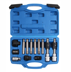 VIKTEC 13 pièces alternateur roue libre poulie enlèvement douille Spline <span class=keywords><strong>Torx</strong></span> étoile Bit ensemble d'outils pour BMW - Product Image 1