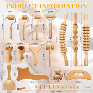 Gute Qualität Holz therapie Massage <span class=keywords><strong>s</strong></span> Holz Gua Sha Roller Stick Lymph drainage - Product Image 4