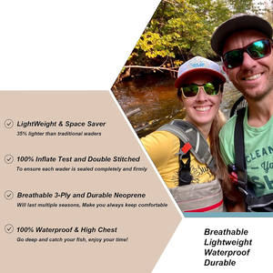 TOPIND <span class=keywords><strong>Cuissardes</strong></span> imperméables respirantes à 3 couches avec bas en néoprène - Product Image 4