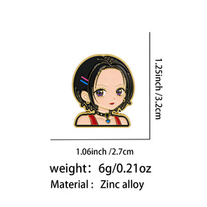Pins de Esmalte de Personajes de Anime Japonés de Moda, Lindos Broches de Metal con Retratos de Chicas <span class=keywords><strong>Manga</strong></span>, Insignias Decorativas para Cosplay - Product Image 6