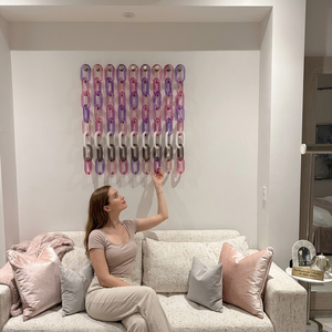 Escultura de Pared Artística Hecha a Mano con Cadena de Eslabones de Resina y Patrón de Espiral, Forma Irregular Moderna, Decoración para el Hogar, Pieza de Arte - Product Image 1