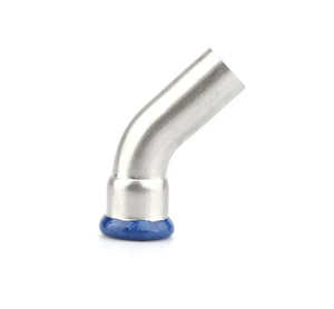 DVGW W534 acier inoxydable SS316L SS304L SS304 <span class=keywords><strong>M</strong></span> profil presse raccord de tuyau 45 DEG coude avec extrémité lisse - Product Image 6