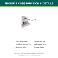 Module de pesage multi-positions en acier allié HEC MT SWB505 utilisé pour la pesée des réservoirs