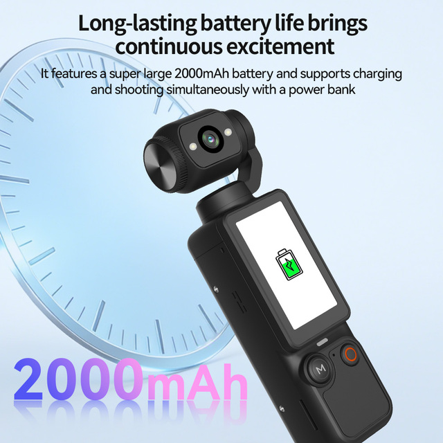 Q7 4K Anti-Shake Handheld Action Camera Ultra-Clear Auto-Focus Outdoor Sports Recorder for Adventure Vlogging