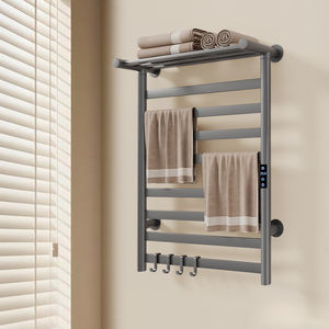 Porte-serviettes électrique intelligent chauffant pour salle de bain, barre chauffante électrique pour serviettes avec séchage à température constante, en fibre de carbone - Product Image 6