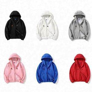 เสื้อฮู้ดแบบซิปเต็มตัว สีพื้น สำหรับผู้ชายและผู้หญิง พร้อมเชือกผูก - Product Image 3