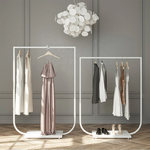 Venta al por mayor a bajo precio Boutique suministros ropa estante de exhibición <span class=keywords><strong>Metal</strong></span> ropa estante ropa soporte estante de exhibición ropa tienda al por menor - Product Image 5