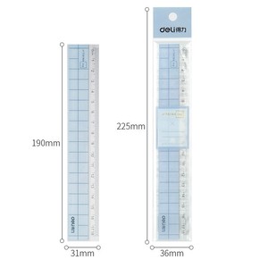 Regla Transparente Deli de 18 cm, Regla de Plástico para Estudiantes, Herramienta de Medición para Dibujo y Matemáticas - Product Image 3