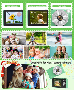 Petits appareils <span class=keywords><strong>photo</strong></span> instantanés <span class=keywords><strong>Appareil</strong></span> <span class=keywords><strong>photo</strong></span> autofocus 13MP 4K avec carte 32 Go et flash LED intégré, le meilleur <span class=keywords><strong>appareil</strong></span> <span class=keywords><strong>photo</strong></span> <span class=keywords><strong>compact</strong></span> cadeau de Noël - Product Image 4