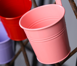 AAA206 artisanat pots de fleurs en fer seau <span class=keywords><strong>Pot</strong></span> décor à la maison Vase tenture murale balustrade balcon jardinière jardin Mini <span class=keywords><strong>Pot</strong></span> de fleur en métal - Product Image 5