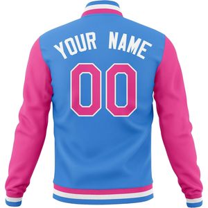 Blouson universitaire personnalisé en coton, style Letterman, unisexe adulte, décontracté pour l'automne, col rabattu, nom et numéro brodés - Product Image 2