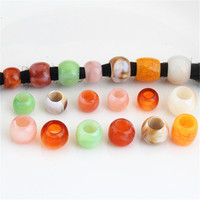 Perles acryliques colorées en forme de cœur à grand trou pour perruques, dreadlocks, tresses, bijoux DIY, coiffes pour filles et accessoires perlés