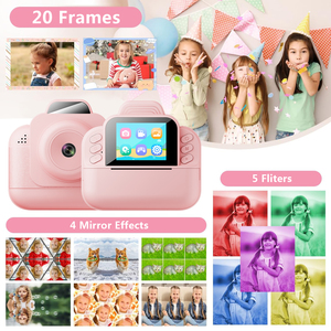 Kamera Digital Foto & Video anak-anak, cetak instan dengan <span class=keywords><strong>Printer</strong></span> termal, hadiah ulang tahun untuk anak laki-laki dan perempuan - Product Image 5
