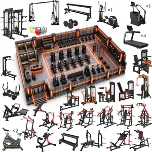 Equipo de <span class=keywords><strong>Gimnasio</strong></span> Comercial Completo para Centro de Fitness de 200-300 m², Solución Integral de Entrenamiento de Fuerza y Aeróbicos, Venta al Por Mayor Directa de Fábrica - Product Image 1