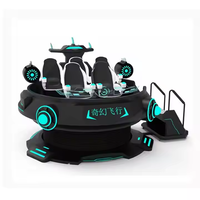 9D VR 360 Silla de simulación de vuelo UFO para el hogar y deportes al aire libre compatible con 5 asientos PC y equipo MR para Cinema VR Experience