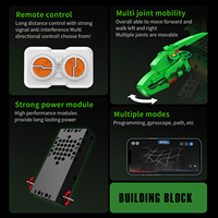 Juego de Bloques de Construcción de Dinosaurios Robóticos 5 en 1 con Control Remoto por Aplicación, Programación, Plástico, Educativo, STEM, Modelo de Juguete