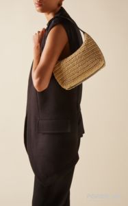 Bolso de Hombro de <span class=keywords><strong>Rafia</strong></span> Tejido a Mano Personalizado con Asa de Cuero, Bolso de Mano Ecológico de Ratán para Mujer, de Lujo - Product Image 6