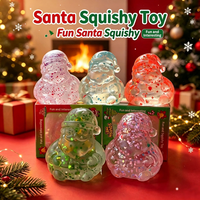 Jouets Squishy de Noël en Gros : Père Noël, Bonhomme de Neige, Sapin en Maltose Scintillante, Balle Anti-Stress en TPR pour Enfants, Cadeaux de Fête