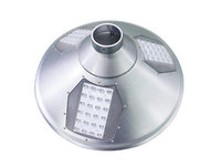 Lampadaire solaire LED intégré, extérieur, étanche IP65, DC 12V, aluminium, jardin, route, rond
