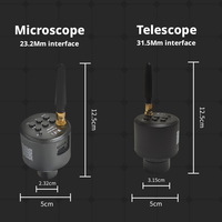Caméra de microscope WIFI HD 1080P 1MP avec monture C, CMOS sans fil USB 2.0, caméra industrielle pour téléphone, tablettes, PC, microscope
