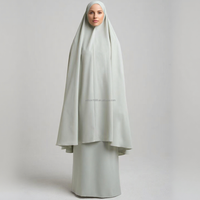 Ensemble Abaya Musulman Modeste 2 Pièces Willson Automne 2026, Abaya Dubai Ballon Genou Khimar Léger