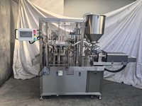 Machine automatique de remplissage et de bouchage de sachets à double bec verseur pour liquides, pâtes, cosmétiques, lotions et savons