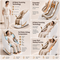 Sillón de Masaje Zhipin Thai Stretching 4D SL Track con Gravedad Cero, Escaneo Corporal, Masaje Shiatsu de Tejido Profundo, Alivio del Dolor y Recuperación Muscular