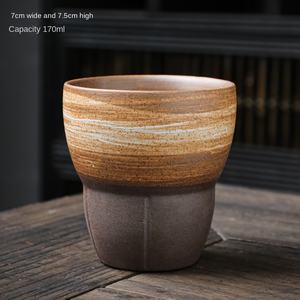 Estilo Japonês Grés Espresso Cup Vintage Cerâmica Kung Fu Master Tea Cup para Escritório ou Casa para Festas - Product Image 6